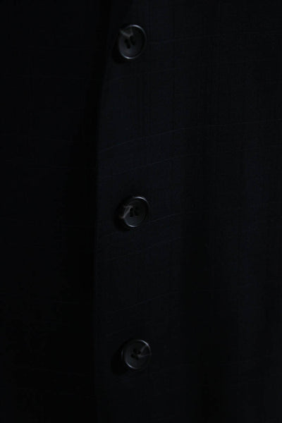 Mattarazi Uomo Men's Long Sleeves Lined Two Piece Plaid Pant Suit Size 52