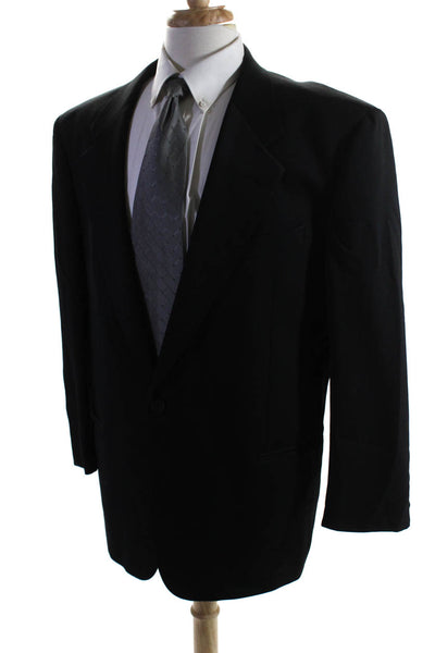 Valentino Mens Tuxedo Blazer Jacket Black Wool Size 44 Long