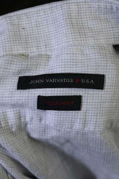 John Varvatos Star USA Mens Button Down Dress Shirt Gray Size 16.5 32/33