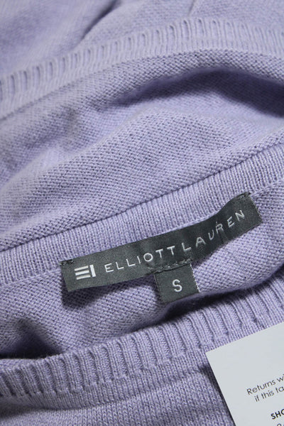 Elliott Lauren Womens Purple Star Print Cowl Neck Pullover Sweatshirt Size S