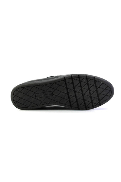 Donald J Pliner Womens Slip On Platform Meg Sneakers Black Nylon Size 7.5M
