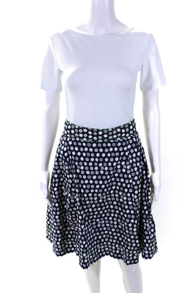 Lilly Pulitzer Women's Button Closure Lined Flare Spotted Dot Mini Skirt Size 14