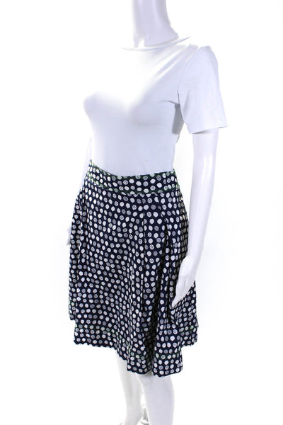 Lilly Pulitzer Women's Button Closure Lined Flare Spotted Dot Mini Skirt Size 14