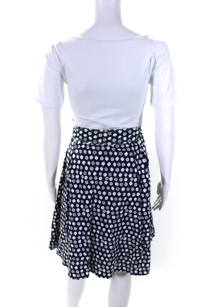 Lilly Pulitzer Women's Button Closure Lined Flare Spotted Dot Mini Skirt Size 14