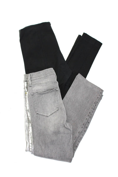 Frame Women's Midrise Five Pockets Straight Leg Denim Pant Gray Size 25 Lot 2