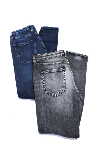 Good American AMO Womens High Rise Denim Skinny Jeans Blue Gray Size 28 Lot 2