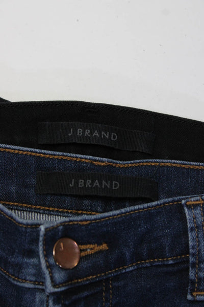 J Brand Womens Maria High Rise Dark Wash Skinny Jeans Blue Black Size 28 Lot 2