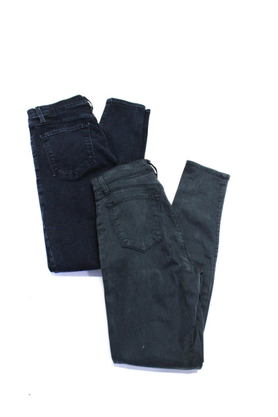 J Brand Womens Dark Wash High Rise Skinny Jeans Pants Blue Gray Size 28 Lot 2