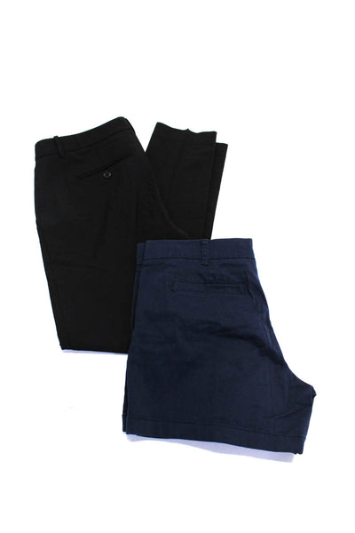 Theory J Crew Womens Skinny Fit Dress Pants Shorts Black Blue Size 8 10 Lot 2