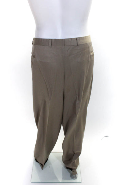 Boyds Mens High-Rise Pleated Front Dress Pants Trousers Tan Beige Size 50R