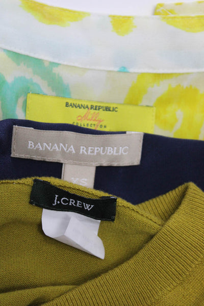 J Crew Banana Republic Womens Cotton Cardigan Sweater Green Size S XS Lot 3