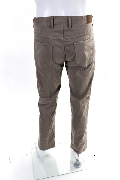 Peter Millar Men's Flat Front Pockets Straight Leg Chino Pant Beige Size 33