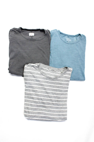 Vince Rag & Bone Men Striped Print Short Sleeve T-Shirts Gray Size 2XL Lot 3