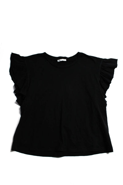 Zara Sanctuary Womens Tee Shirts Blouse Black Brown Size Medium Large Lot 3