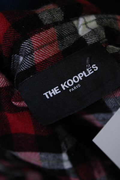 The Kooples Women's Long Sleeves Button Down Collared Plaid Shirt Size M