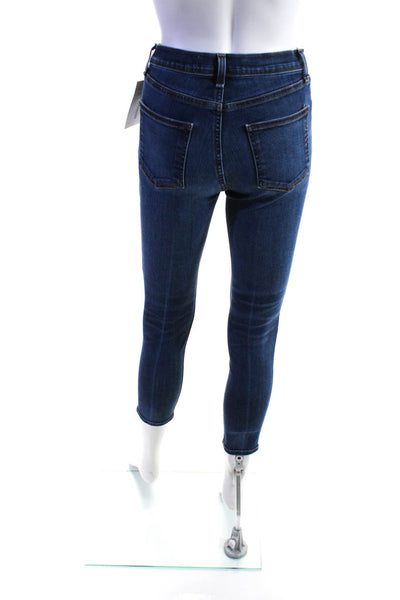 Veronica Beard Jeans Women's Debbie Button Fly Skinny Jeans Blue Size 25