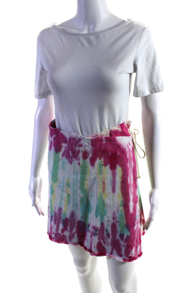 Riley Women's Tie Dye Wrap Mini Skirt Multicolor Size XS/S
