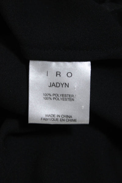 IRO Womens Chiffon Cold Shoulder Long Sleeve Jadyn Blouse Top Black Size 38