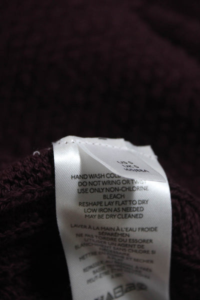 Free People Womens Knit V-Neck Sleeveless Split Hem Sweater Plum Purple Size S