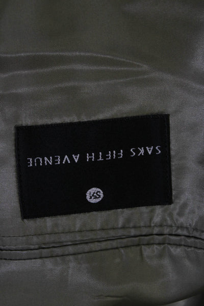 Hickey Freeman Mens Wool Houndstooth Print Button Blazer Jacket Brown Size EUR50