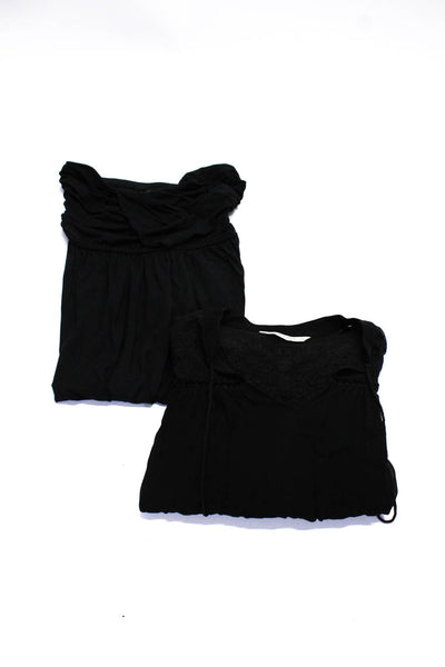Zara Tart Womens Long Sleeve Pullover Blouse Top Dress Black Size M Lot 2
