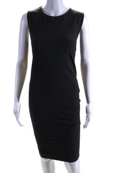 Eileen Fisher Women's Round Neck Sleeveless A-Line Mini Dress Gray Size L