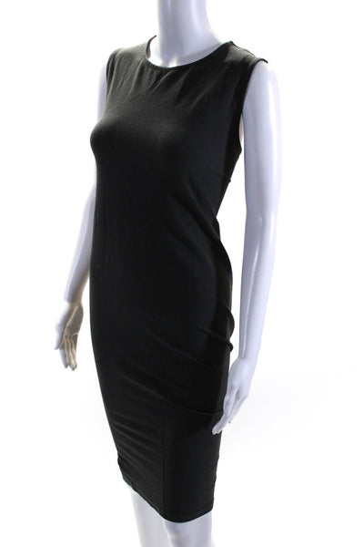 Eileen Fisher Women's Round Neck Sleeveless A-Line Mini Dress Gray Size L