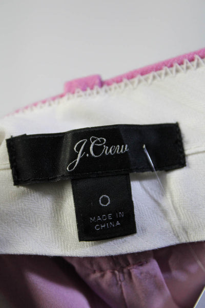 J Crew Women's Hook Closure Pockets Straight Leg Dress Pant Pink Size 0