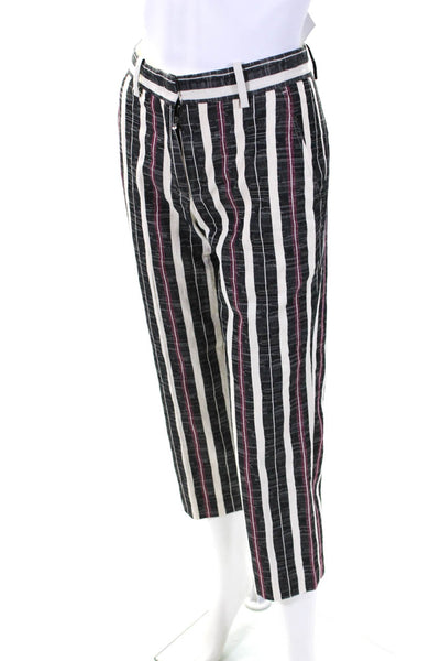 Etoile Isabel Marant Women's Hook Closure Straight Leg Stripe Pant Size 4