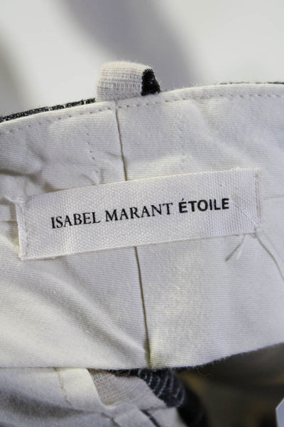 Etoile Isabel Marant Women's Hook Closure Straight Leg Stripe Pant Size 4