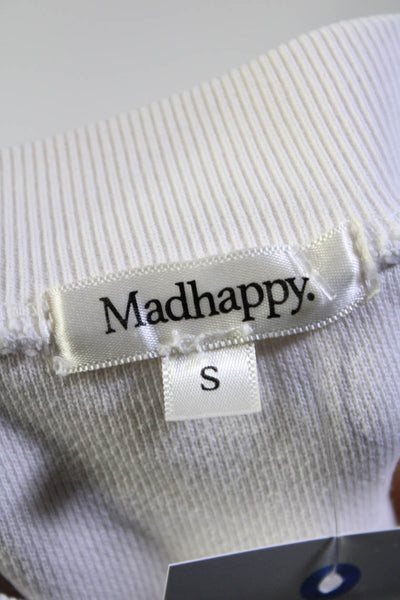 Madhappy Women's Crewneck Long Sleeves Pullover Sweatshirt Pink Size S