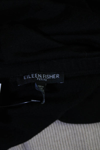 Eileen Fisher Womens Elastic Waistband Knit Cropped Leggings Black Size PL