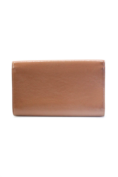 Yves Saint Laurent Womens Light Brown Flap Belle Du Jour Clutch Bag Handbag