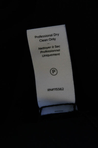 Cinq A Sept Womens Ruched Ankle Mid Rise Slim Leg Pants Black Size 2