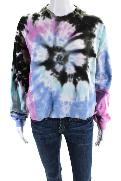 Electric & Rose Womens Cotton Blend Tie Dye Sweatshirt Top Multicolor Size S