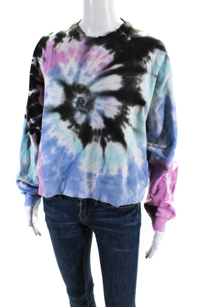 Electric & Rose Womens Cotton Blend Tie Dye Sweatshirt Top Multicolor Size S