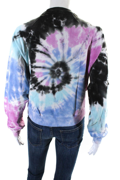 Electric & Rose Womens Cotton Blend Tie Dye Sweatshirt Top Multicolor Size S