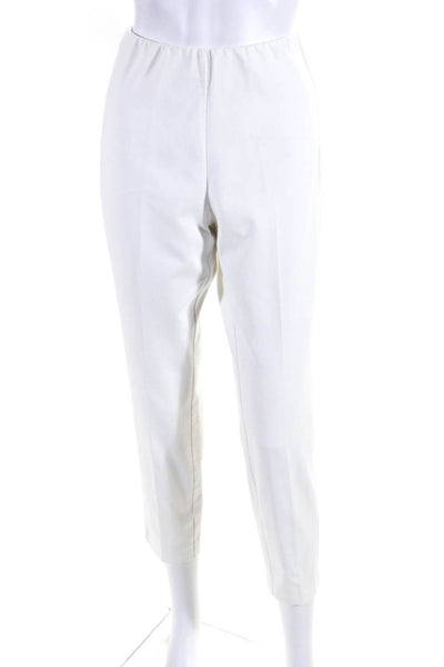 Rag & Bone Womens White Cotton High Rise Zip Back Pleated Straight Pants Size 6