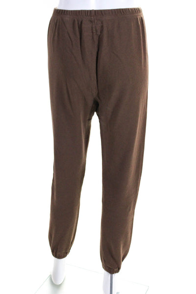 The Great Womens Cotton Elastic Waist High Rise Sweatpants Brown Size 0