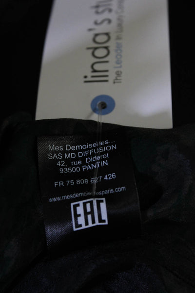 Mes Demoiselles Womens Floral Print Belted Wrap Dress Blue Green Size EUR 34