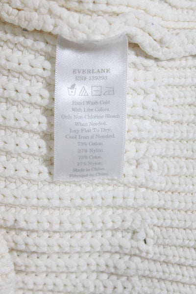 Everlane Women's Crewneck Long Sleeves Knit Pullover Sweater Cream Size S