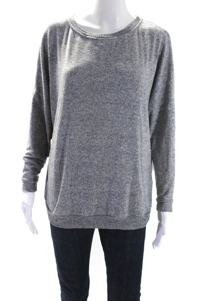 Joie Womens Knitted Long Sleeve Round Neck Pullover Sweater Top Gray Size S