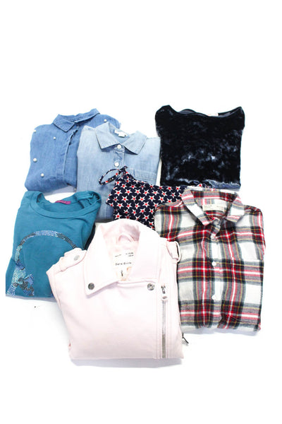 Zara Crewcuts Me N U Girls Jacket Shirts Sweaters Blue Pink Size 8-14 Lot 7