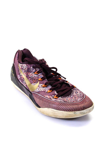 Nike Mens Kobe EM Low Silk Abstract Print Lace-Up Tied Sneakers Purple Size 11.5