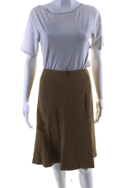 Moschino Cheap & Chic Womens Lined A Line Knee Length Skirt Tan Brown Size 12