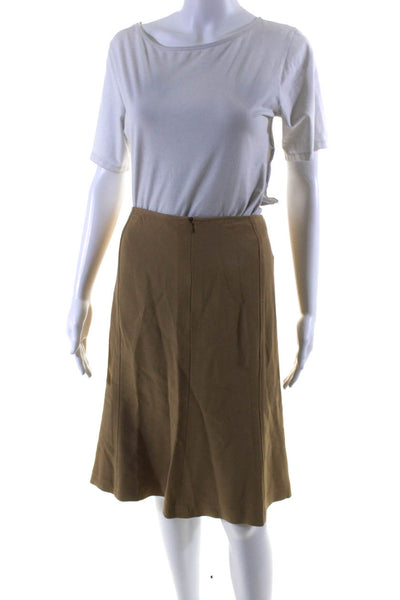 Moschino Cheap & Chic Womens Lined A Line Knee Length Skirt Tan Brown Size 12