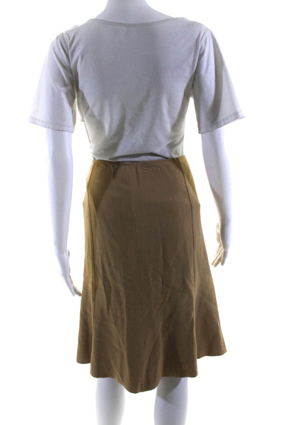 Moschino Cheap & Chic Womens Lined A Line Knee Length Skirt Tan Brown Size 12