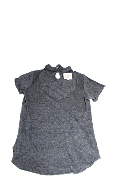 Chaser Theory Womens Scoop Neck Short Sleeve T-Shirt Top Gray Size XS P Lot 2