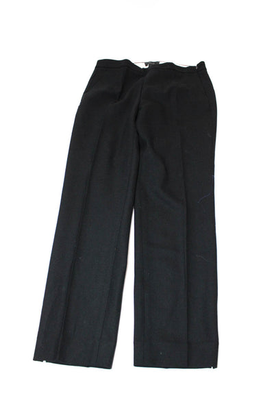 J Crew Theory Womens Wool Blend Mid-Rise Tapered Pants Black Size 2 Lot 2