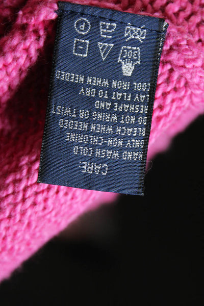 Ralph Lauren Blue Label Womens Crew Neck Sweater Raspberry Pink Cotton Size XL
